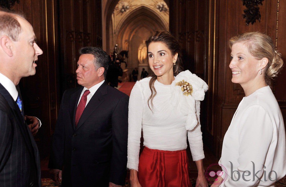 Los Condes de Wessex con los Reyes de Jordania en Windsor