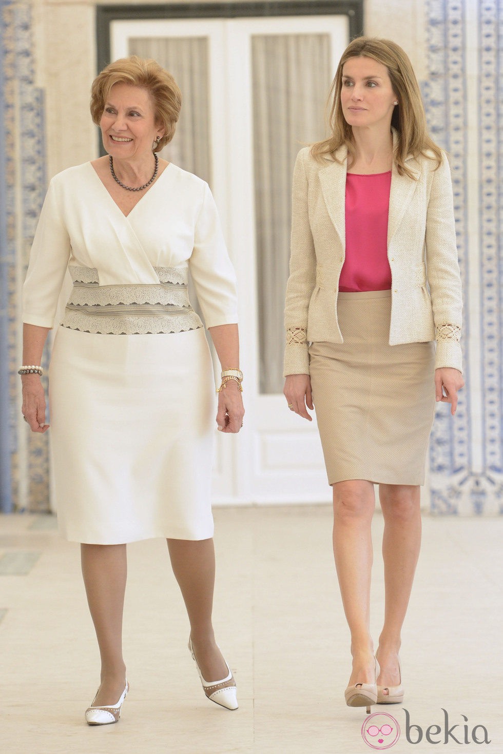 La Primera Dama de Portugal y la Princesa Letizia en Lisboa
