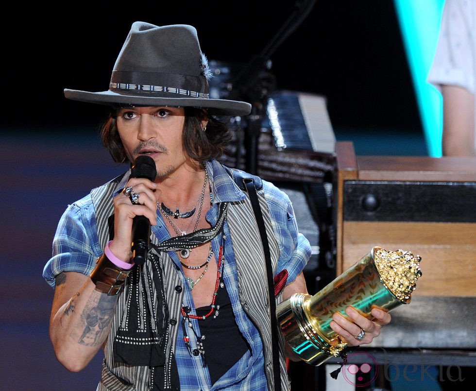 Johnny Depp en los MTV Movie Awards 2012
