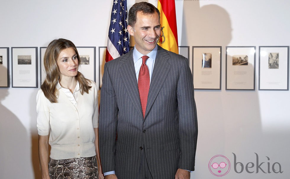 Los Príncipes Felipe y Letizia en el Instituto Cervantes de Nueva York
