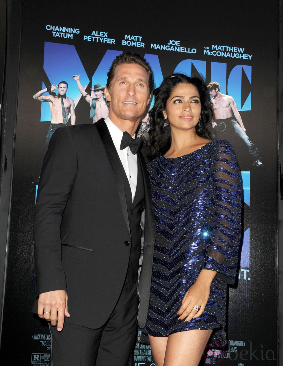 Matthew McConaughey y Camila Alves en la premiere de la película 'Magic Mike'