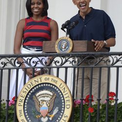 Michelle y Barack Obama el Día de la Independencia