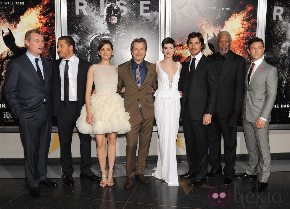 El reparto al completo de 'El Caballero Oscuro: La leyenda renace' en Nueva York