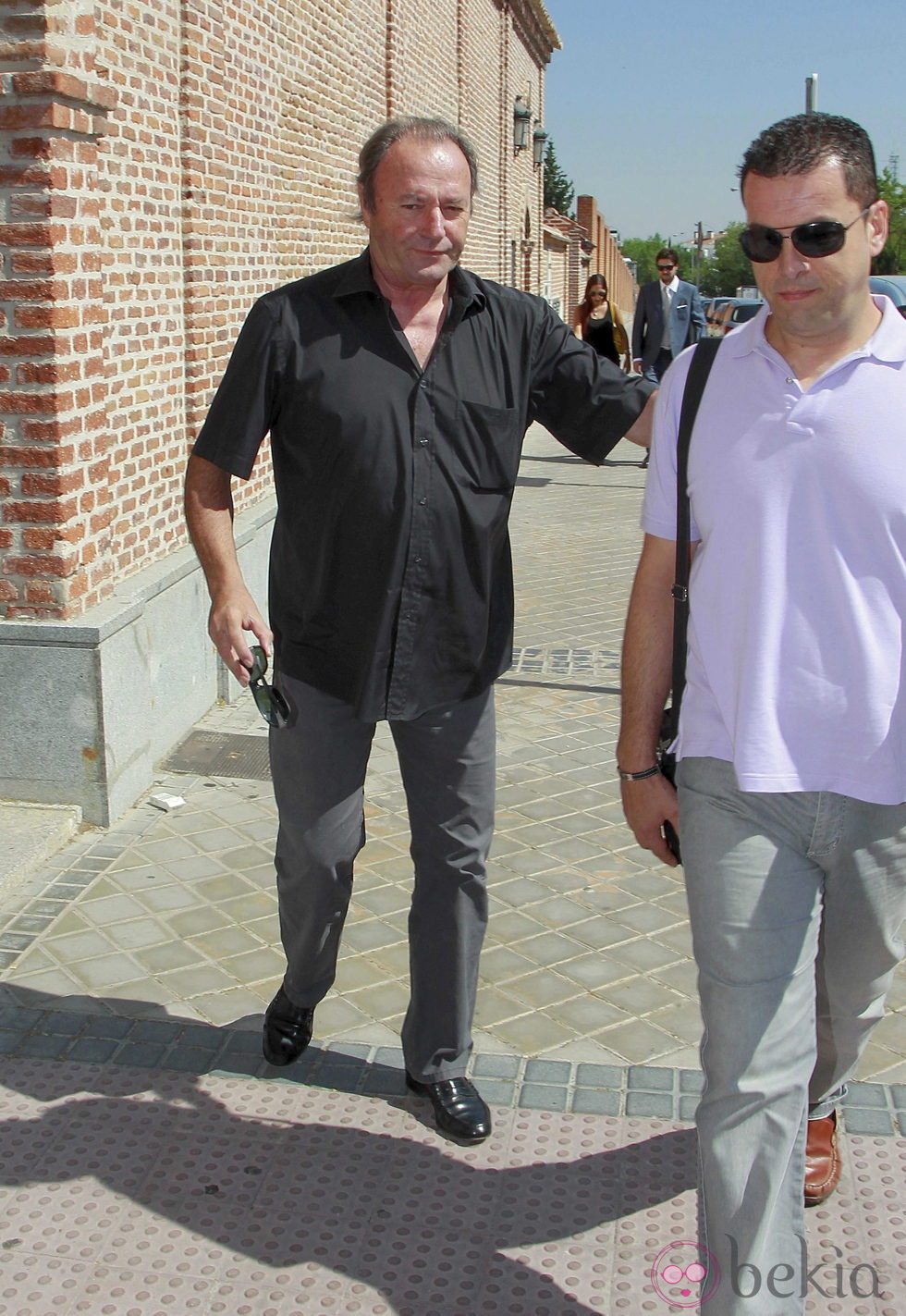 Amador Mohedano en el funeral de José Luis Uribarri