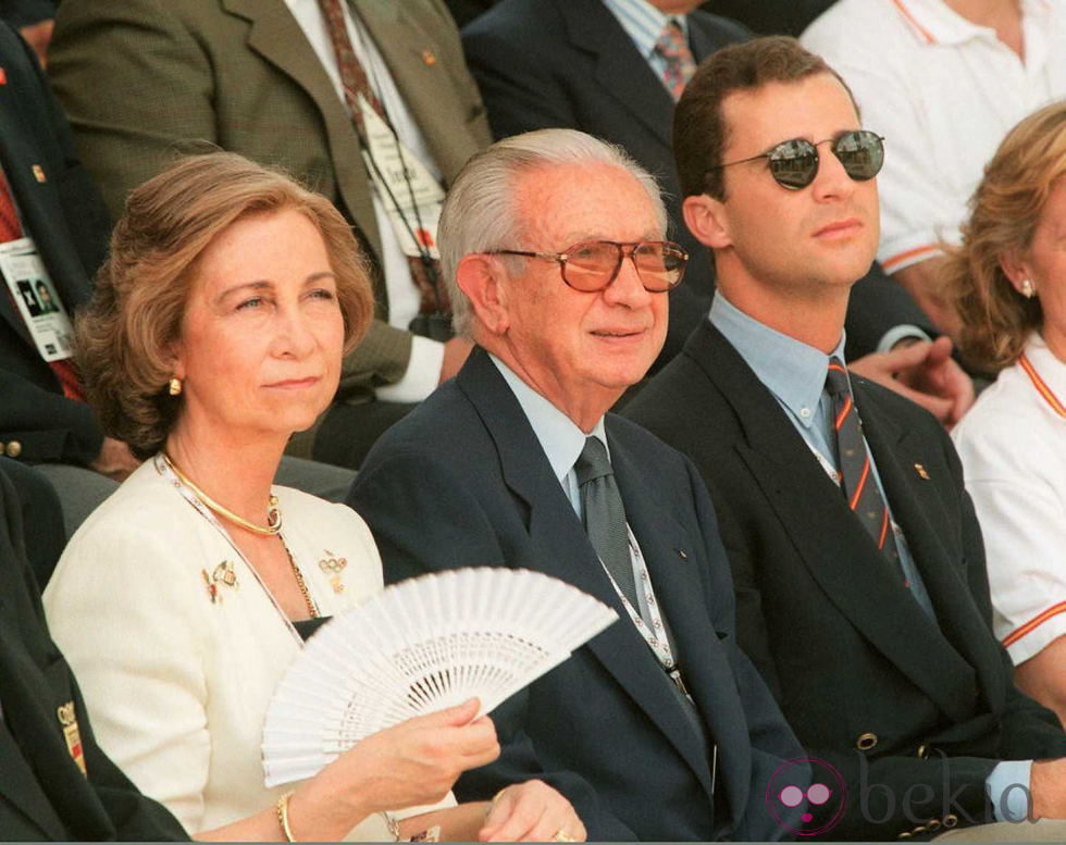 La Reina Sofía, Samaranch y el Príncipe Felipe en Atlanta 96