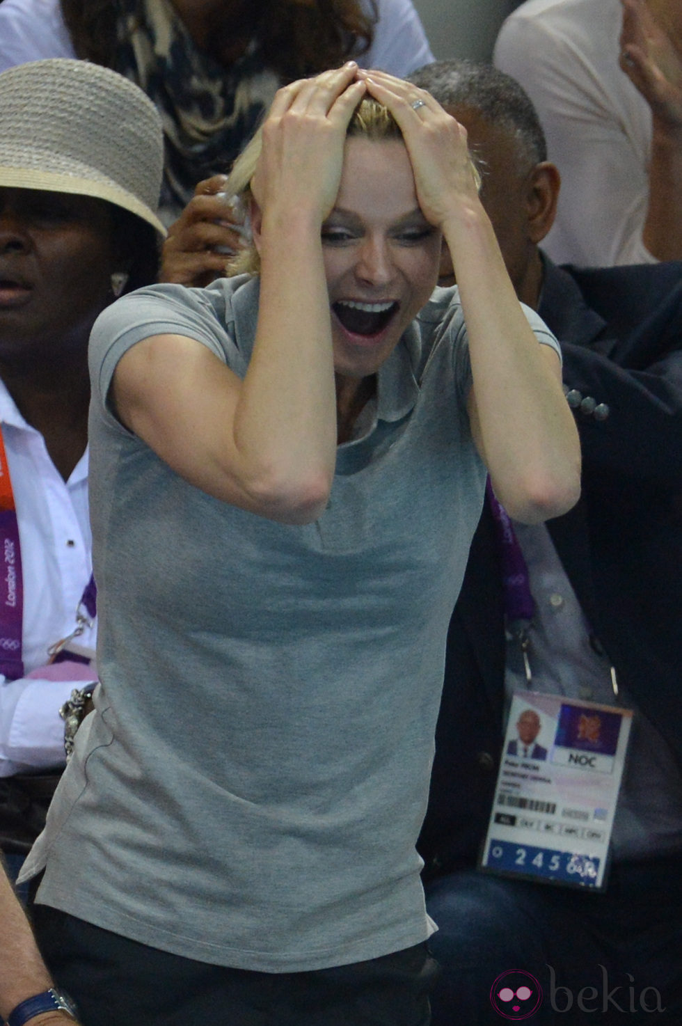 Charlene de Mónaco se desata viendo la natación en Londres 2012 