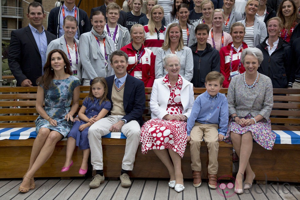 La Familia Real Danesa en la recepción ofrecida a los deportistas en Londres 2012