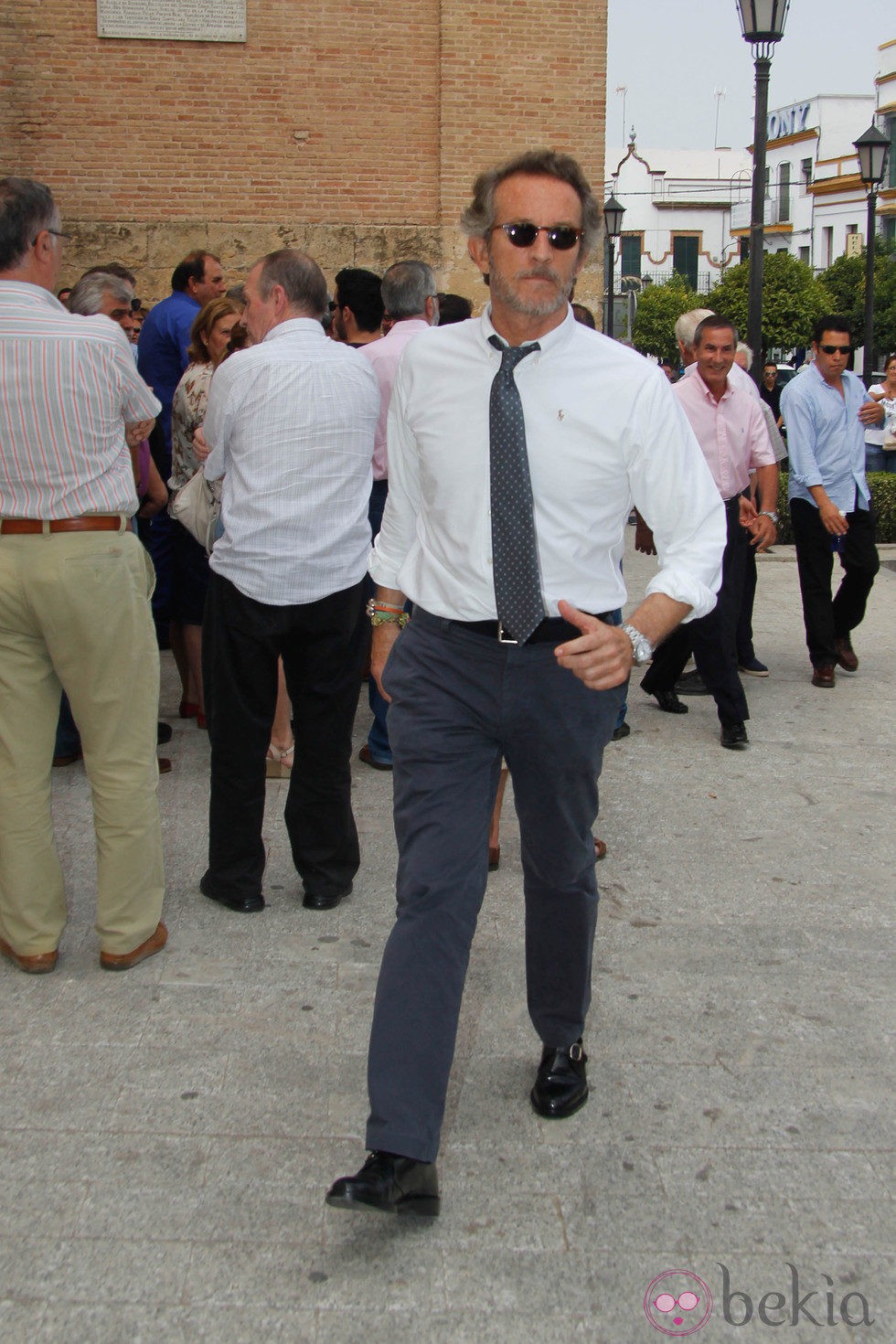 Alfonso Díez en el funeral del chófer de la Casa de Alba