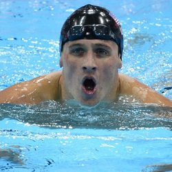 Ryan Lochte en la piscina