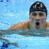 Ryan Lochte en la piscina