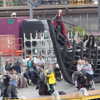 Annie Lennox durante el ensayo de la ceremonia de clausura de los Juegos Olímpicos de Londres 2012
