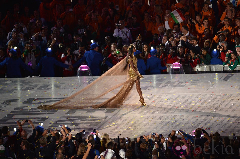 Naomi Campbell en la gala de clausura de los Juegos Olímpicos