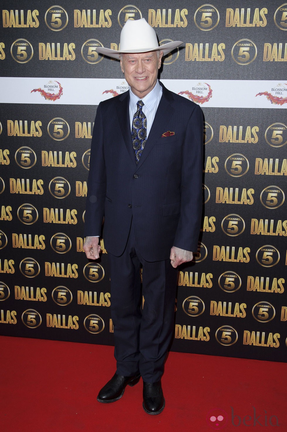 Larry Hagman en la promoción de 'Dallas' en Londres