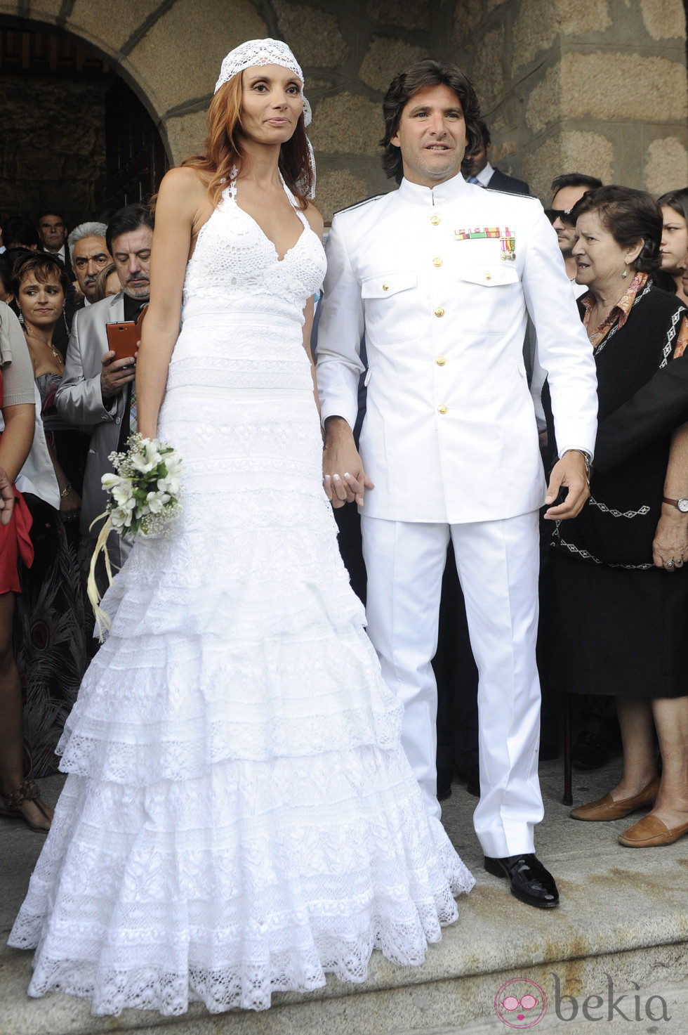 Toño Sanchís y Lorena Romero en su boda
