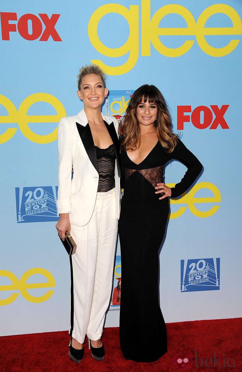 Lea Michele y Kate Hudson presentan la cuarta temporada de 'Glee'