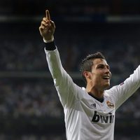 Cristiano Ronaldo celebra su gol en el partido Real Madrid - Manchester City