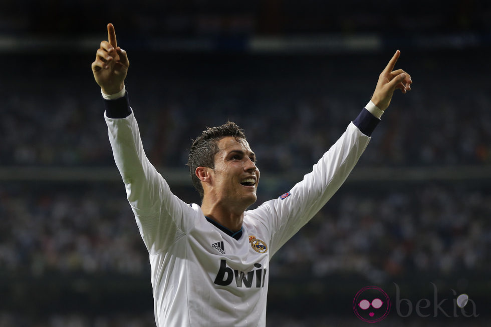 Cristiano Ronaldo celebra su gol en el partido Real Madrid - Manchester City