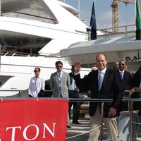 El Príncipe Alberto en la 'Monaco yatch show'