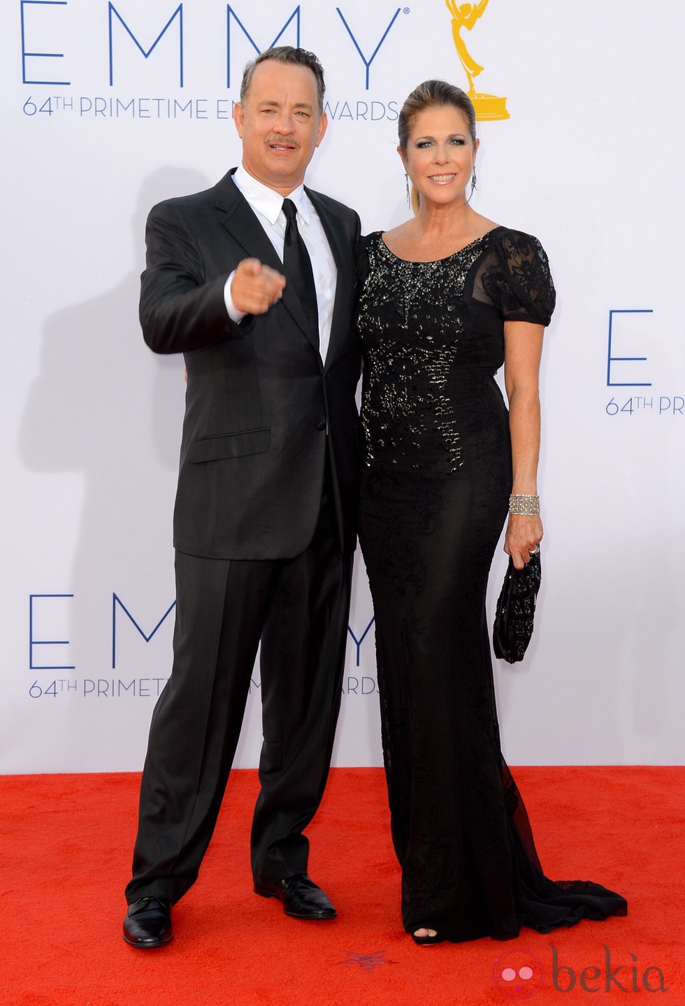 Tom Hanks y Rita Wilson en los Emmy 2012