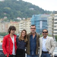 Óscar Jaenada, Amaia Salamanca, Eduard Cortés y Guillermo Francella en el Festival de San Sebastián