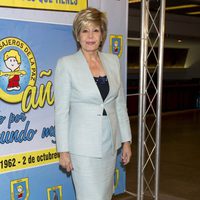 Laura Valenzuela en la cena del 50º aniversario de 'Mensajeros por la Paz'
