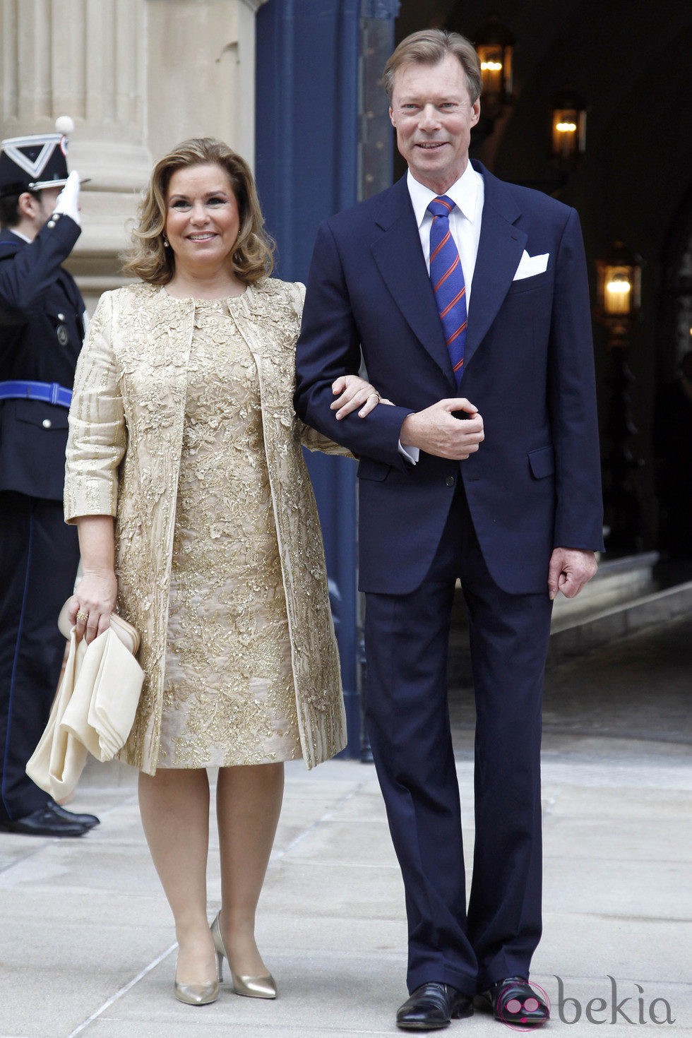 Los Grandes Duques de Luxemburgo tras la boda civil de Guillermo y Stéphanie