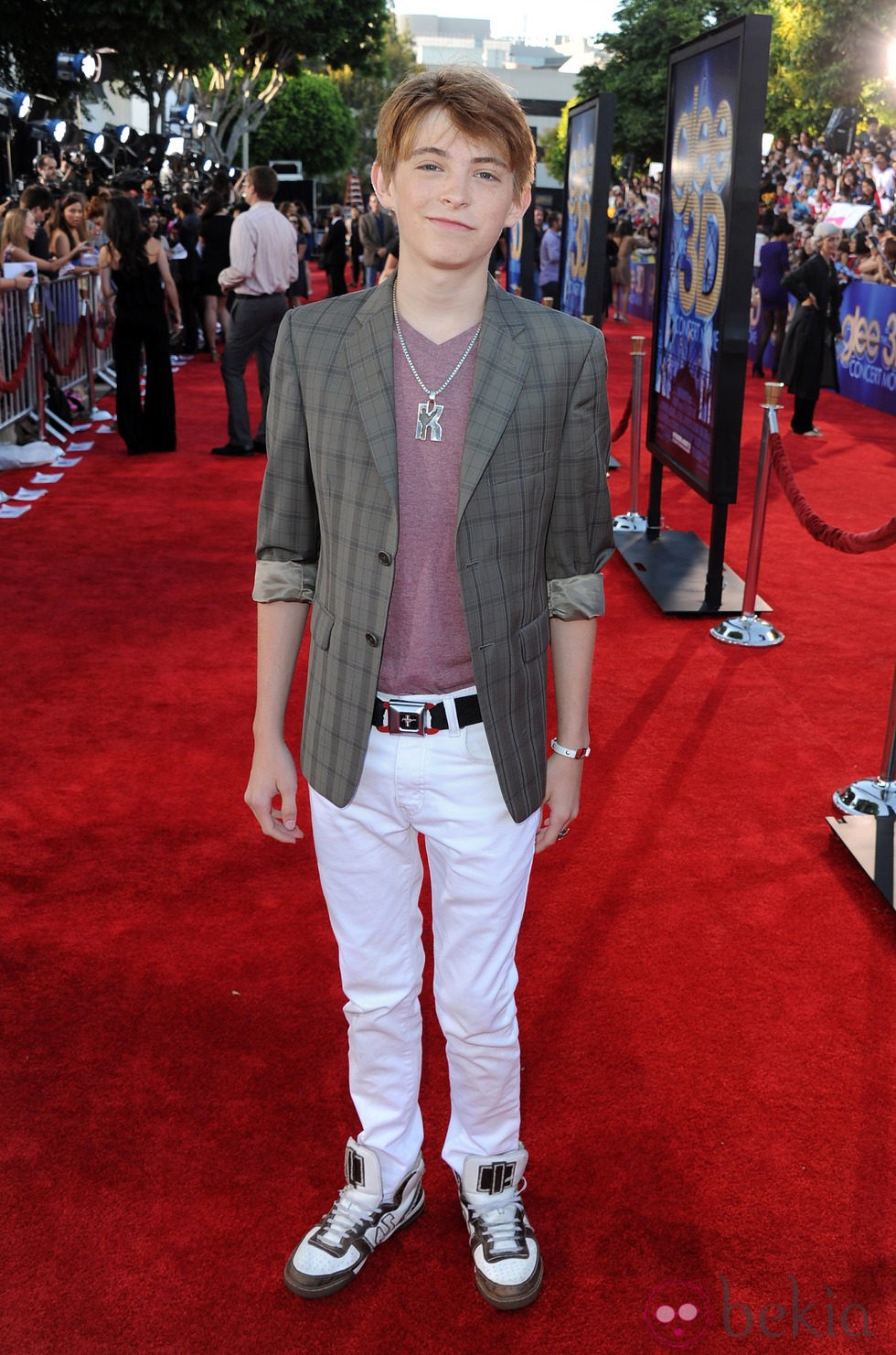 Dylan Riley Snyder en el estreno de la película de 'Glee'