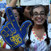 Una seguidora de 'Glee' en la première de la película