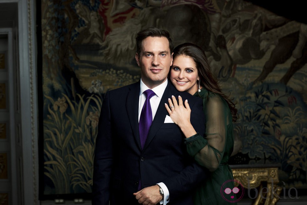 Retrato oficial del compromiso de la Princesa Magdalena de Suecia y Chris O'Neill