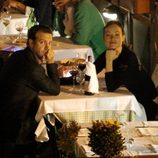 Olivia Wilde y Jason Sudeikis muy compenetrados en un restaurante italiano en Roma