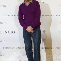 Juan Diego en la presentación de la película 'Todo es silencio'