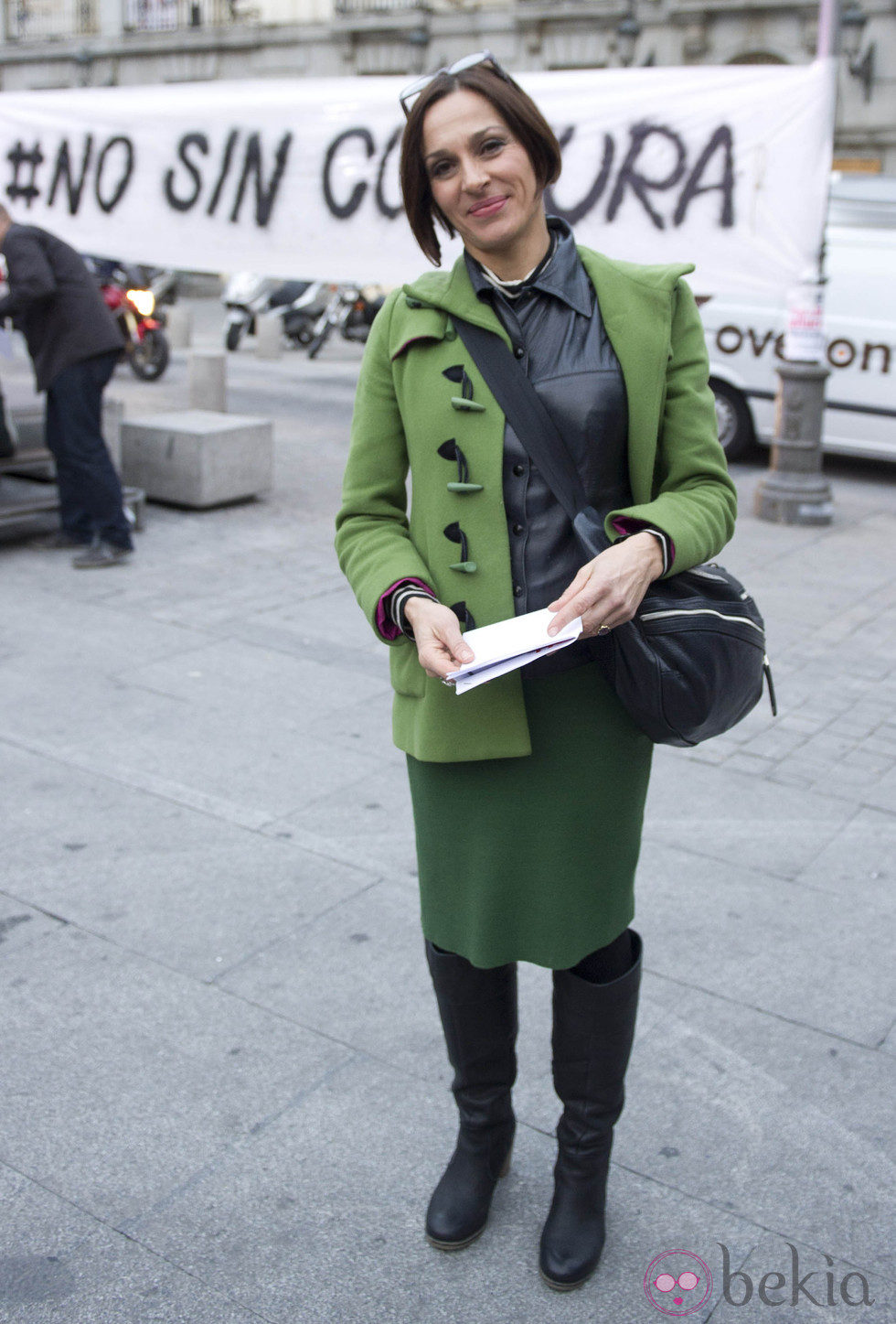Natalia Millán en la manifestación de los actores en defensa de la Cultura