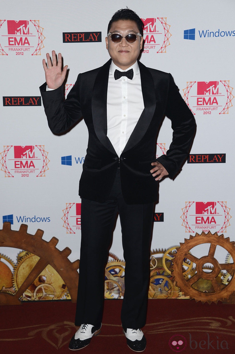 El rapero Psy en los MTV Europe Music Awards 2012