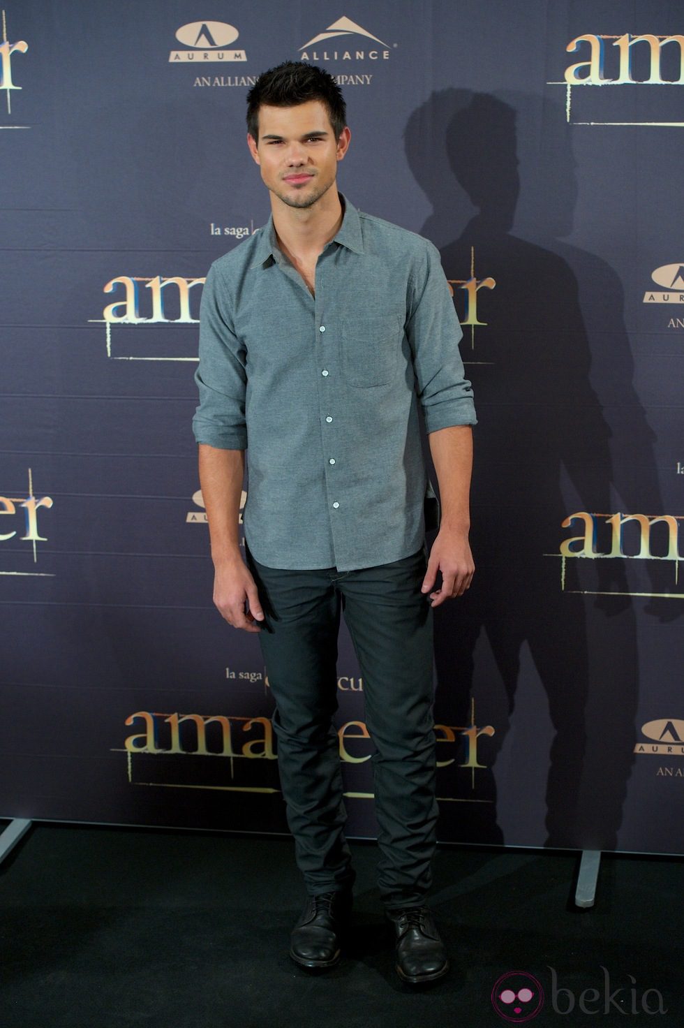 Taylor Lautner en la presentación de 'Amanecer. Parte 2' en Madrid
