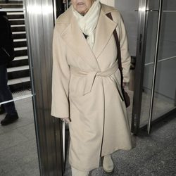 Pilar Bardem en el funeral de Tony Leblanc