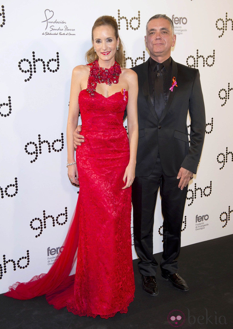 Sandra Ibarra y Juan Ramón Lucas en la fiesta Pink organizada por Ghd
