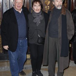 Juan Echanove, Massiel y José Sacristán en el homenaje a Juan Luis Galiardo