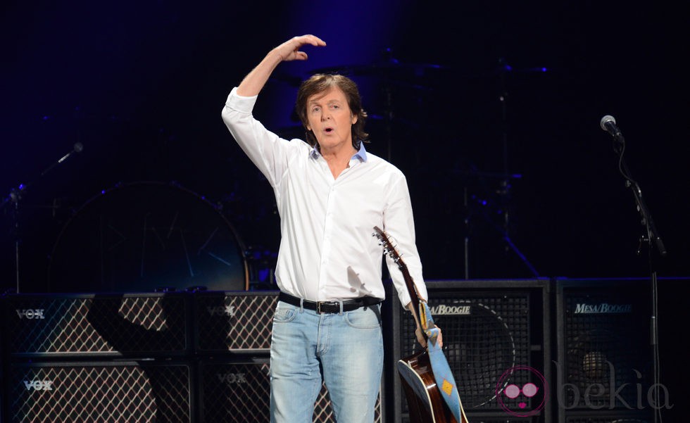 Paul McCartney en el concierto a favor de las víctimas del huracán Sandy