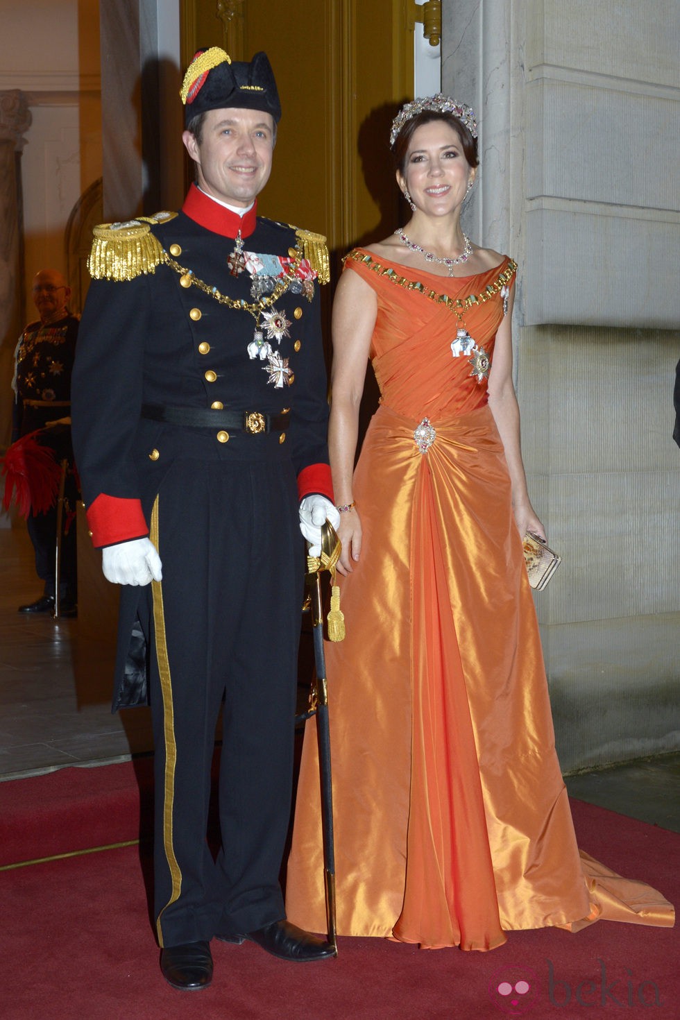 Federico y Mary de Dinamarca en la cena de gala de Año Nuevo