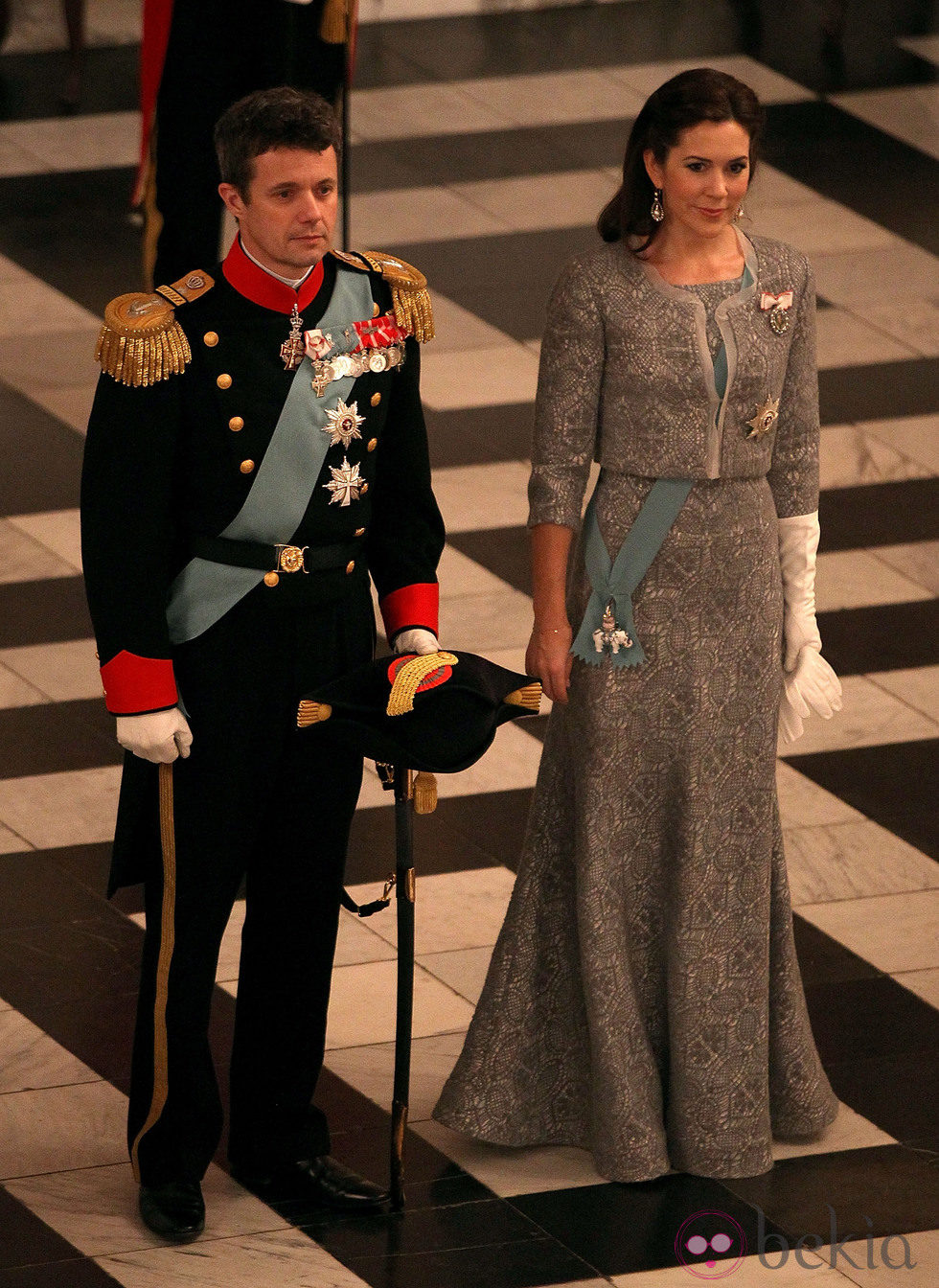 Federico y Mary de Dinamarca en una recepción de año nuevo