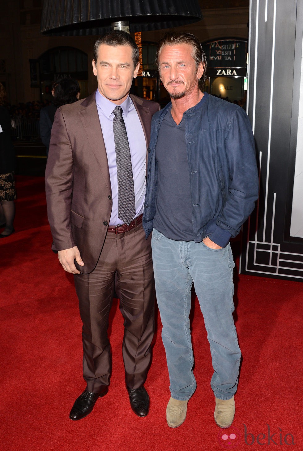 Josh Brolin y Sean Penn en el estreno de 'Gangster Squad' en Los Angeles