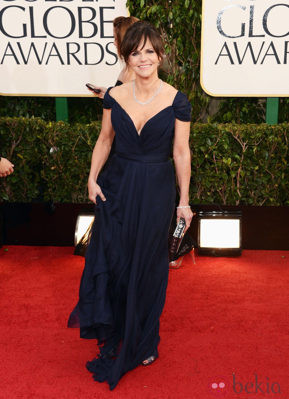 Sally Field en la alfombra roja de los Globos de Oro 2013