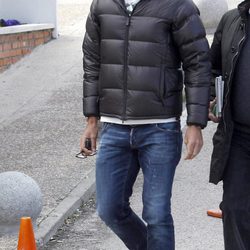 Feliciano López a la salida de la clínica Ruber 
