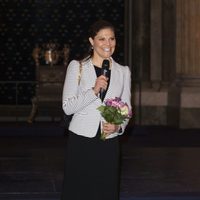 La Princesa Victoria de Suecia en un concierto en Estocolmo