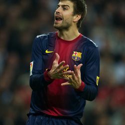 Gerard Piqué en el partido de Copa del Rey entre el Real Madrid y el Barça