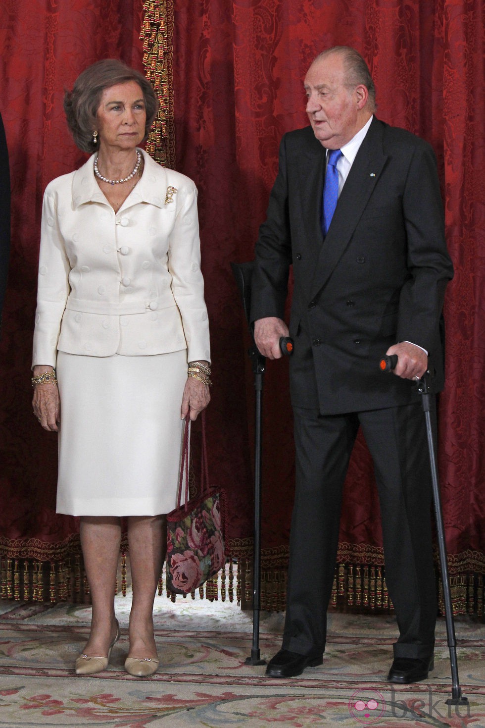 Los Reyes en el almuerzo en honor al presidente de Guatemala