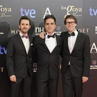 Julián López, Ernesto Sevilla y Joaquín Reyes en la alfombra roja de los Goya 2013