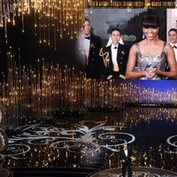 Michelle Obama anunciando el galardón a mejor película de los Oscar 2013