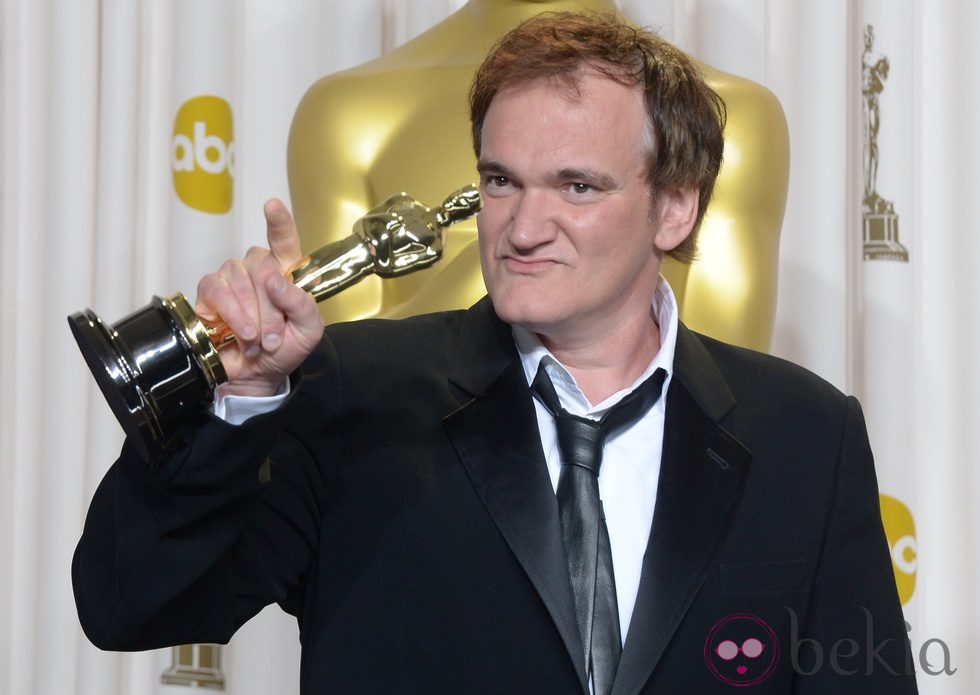 Quentin Tarantino con su Oscar 2013