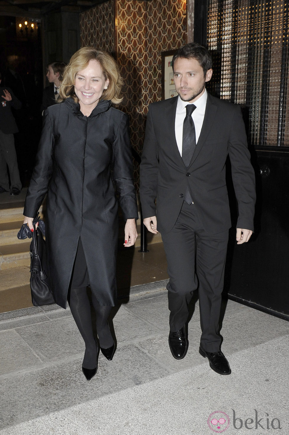 Ana Rodríguez y Manuel Martos en el funeral de María Gamboa Moreno